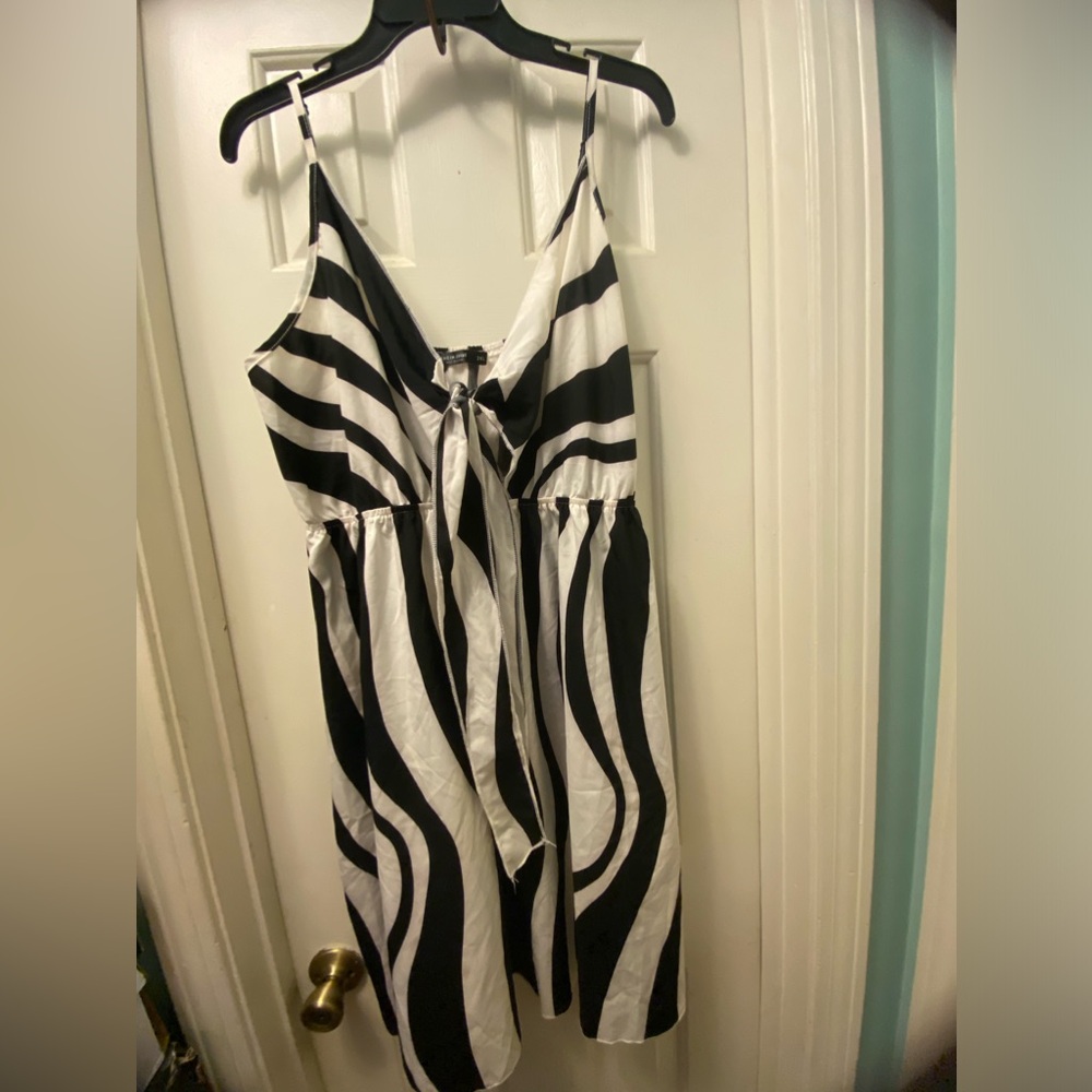 Black and White Striped Dress